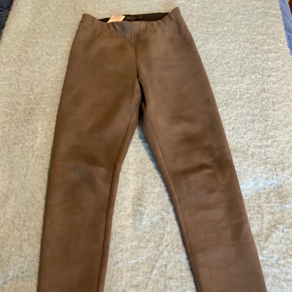 Faux suede leggings